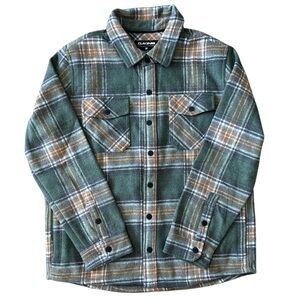 NWT Men’s soft brushed plaid flannel shirt outdoor fall layering button-up Med
